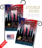 We Will Never Forget - Military Americana Vertical Impressions Decorative Flags HG108443 Made In USA