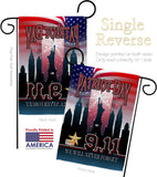 We Will Never Forget - Military Americana Vertical Impressions Decorative Flags HG108443 Made In USA