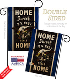 Home Sweet US Navy - Military Americana Vertical Impressions Decorative Flags HG108448 Made In USA