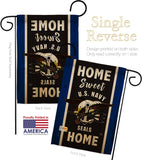 Home Sweet US Navy - Military Americana Vertical Impressions Decorative Flags HG108448 Made In USA