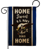Home Sweet US Navy - Military Americana Vertical Impressions Decorative Flags HG108448 Made In USA