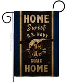 Home Sweet US Navy - Military Americana Vertical Impressions Decorative Flags HG108448 Made In USA