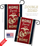 Home Sweet Marine Corps - Military Americana Vertical Impressions Decorative Flags HG108452 Made In USA