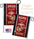 Home Sweet Marine Corps - Military Americana Vertical Impressions Decorative Flags HG108452 Made In USA