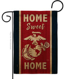 Home Sweet Marine Corps - Military Americana Vertical Impressions Decorative Flags HG108452 Made In USA