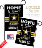 Home is Where US Army - Military Americana Vertical Impressions Decorative Flags HG108456 Made In USA