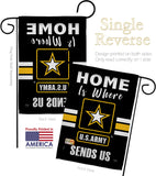 Home is Where US Army - Military Americana Vertical Impressions Decorative Flags HG108456 Made In USA