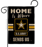 Home is Where US Army - Military Americana Vertical Impressions Decorative Flags HG108456 Made In USA