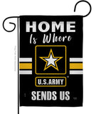 Home is Where US Army - Military Americana Vertical Impressions Decorative Flags HG108456 Made In USA