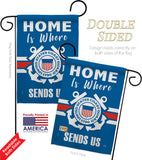 Home is Where Coast Guard - Military Americana Vertical Impressions Decorative Flags HG108459 Made In USA