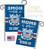 Home is Where Coast Guard - Military Americana Vertical Impressions Decorative Flags HG108459 Made In USA