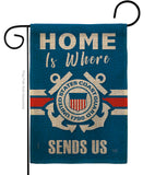 Home is Where Coast Guard - Military Americana Vertical Impressions Decorative Flags HG108459 Made In USA