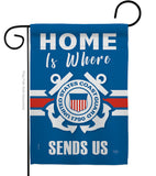 Home is Where Coast Guard - Military Americana Vertical Impressions Decorative Flags HG108459 Made In USA