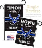 Home is Where Air Force - Military Americana Vertical Impressions Decorative Flags HG108460 Made In USA