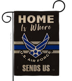 Home is Where Air Force - Military Americana Vertical Impressions Decorative Flags HG108460 Made In USA