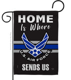 Home is Where Air Force - Military Americana Vertical Impressions Decorative Flags HG108460 Made In USA