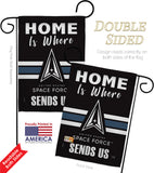 Home is Where Spece Force - Military Americana Vertical Impressions Decorative Flags HG108461 Made In USA