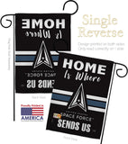 Home is Where Spece Force - Military Americana Vertical Impressions Decorative Flags HG108461 Made In USA