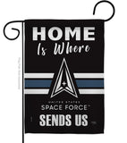 Home is Where Spece Force - Military Americana Vertical Impressions Decorative Flags HG108461 Made In USA