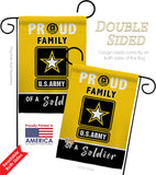 Proud Family Soldier - Military Americana Vertical Impressions Decorative Flags HG108462 Made In USA