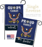 Proud Family Sailor - Military Americana Vertical Impressions Decorative Flags HG108463 Made In USA