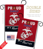 Proud Family Marines - Military Americana Vertical Impressions Decorative Flags HG108464 Made In USA