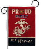 Proud Family Marines - Military Americana Vertical Impressions Decorative Flags HG108464 Made In USA