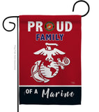 Proud Family Marines - Military Americana Vertical Impressions Decorative Flags HG108464 Made In USA