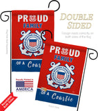 Proud Family Coastie - Military Americana Vertical Impressions Decorative Flags HG108465 Made In USA