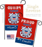 Proud Family Coastie - Military Americana Vertical Impressions Decorative Flags HG108465 Made In USA