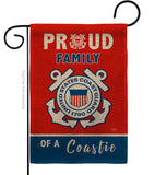 Proud Family Coastie - Military Americana Vertical Impressions Decorative Flags HG108465 Made In USA