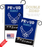 Proud Family Airman - Military Americana Vertical Impressions Decorative Flags HG108466 Made In USA