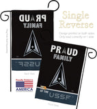 Proud Family USSF - Military Americana Vertical Impressions Decorative Flags HG108467 Made In USA