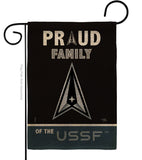 Proud Family USSF - Military Americana Vertical Impressions Decorative Flags HG108467 Made In USA