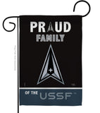 Proud Family USSF - Military Americana Vertical Impressions Decorative Flags HG108467 Made In USA