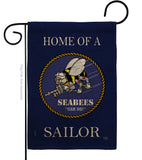 Home of Seabees Sailor - Military Americana Vertical Impressions Decorative Flags HG108469 Made In USA