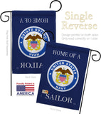 Home of Navy Sailor - Military Americana Vertical Impressions Decorative Flags HG108471 Made In USA