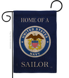 Home of Navy Sailor - Military Americana Vertical Impressions Decorative Flags HG108471 Made In USA