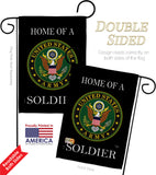 Home of Army Soldier - Military Americana Vertical Impressions Decorative Flags HG108472 Made In USA