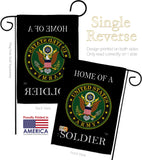 Home of Army Soldier - Military Americana Vertical Impressions Decorative Flags HG108472 Made In USA