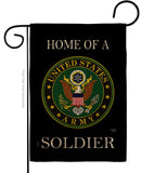 Home of Army Soldier - Military Americana Vertical Impressions Decorative Flags HG108472 Made In USA