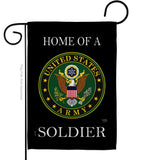 Home of Army Soldier - Military Americana Vertical Impressions Decorative Flags HG108472 Made In USA