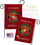 Home of Marine Corps - Military Americana Vertical Impressions Decorative Flags HG108473 Made In USA