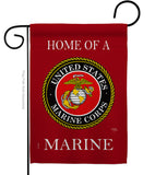 Home of Marine Corps - Military Americana Vertical Impressions Decorative Flags HG108473 Made In USA