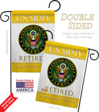 US Army Retired - Military Americana Vertical Impressions Decorative Flags HG108477 Made In USA
