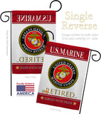 US Marine Retired - Military Americana Vertical Impressions Decorative Flags HG108479 Made In USA