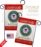 US Coast Guard Retired - Military Americana Vertical Impressions Decorative Flags HG108480 Made In USA