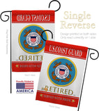 US Coast Guard Retired - Military Americana Vertical Impressions Decorative Flags HG108480 Made In USA