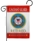 US Coast Guard Retired - Military Americana Vertical Impressions Decorative Flags HG108480 Made In USA