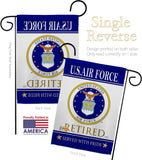 US Air Force Retired - Military Americana Vertical Impressions Decorative Flags HG108481 Made In USA